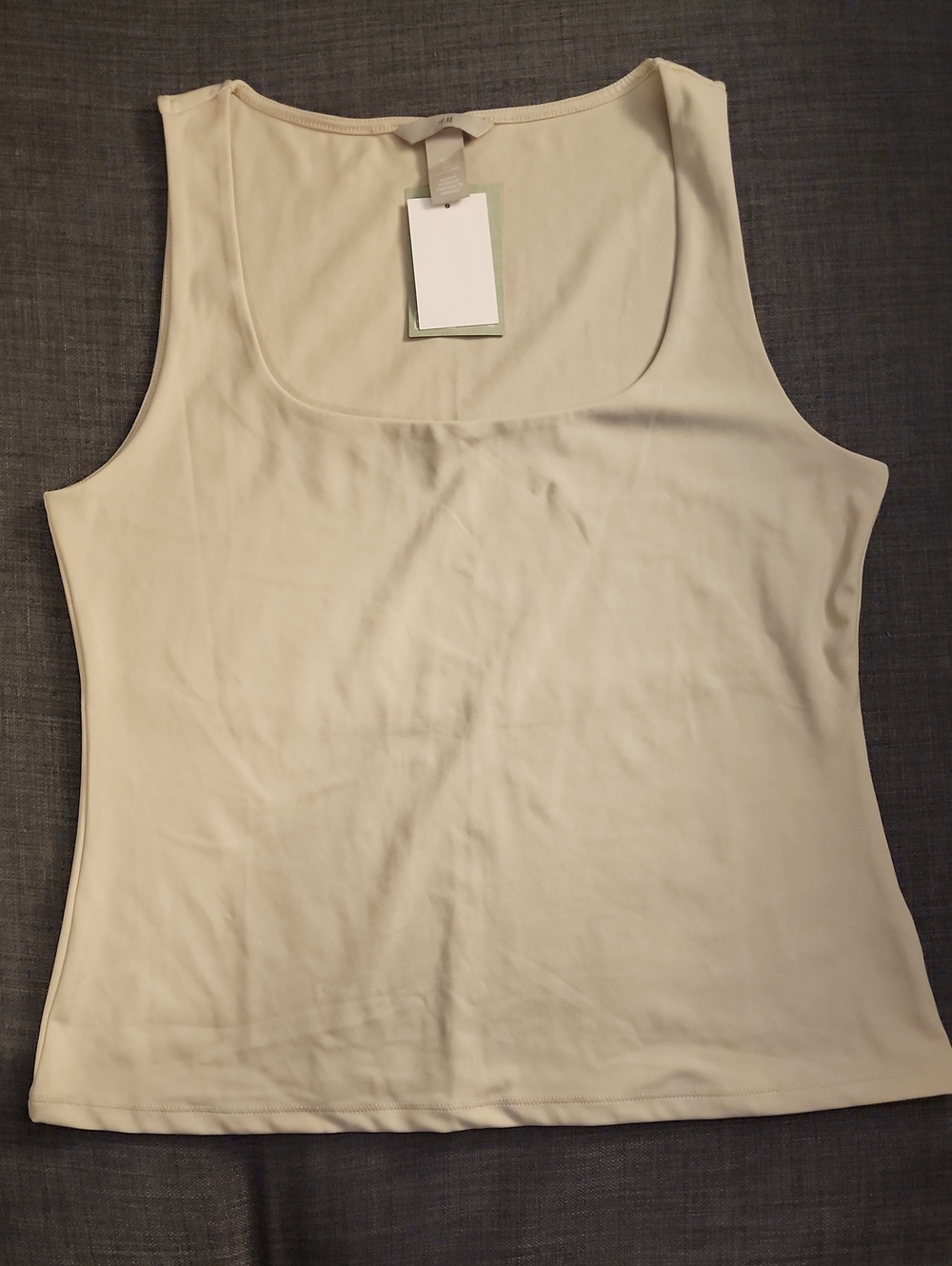 H&M Cream Scoop Neck Tank Top